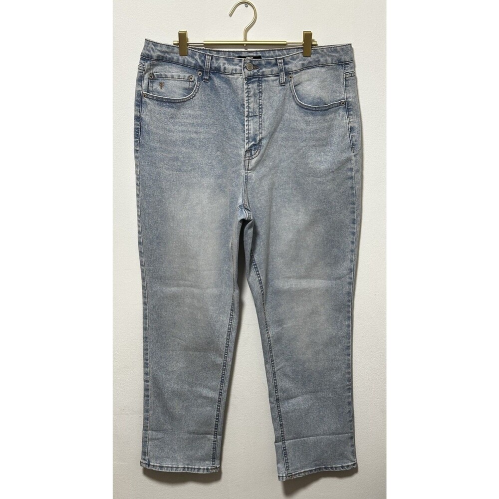 Frye Womens Jeans Straight Leg Light Wash Cotton Blend Pockets Zip Fly 14/32